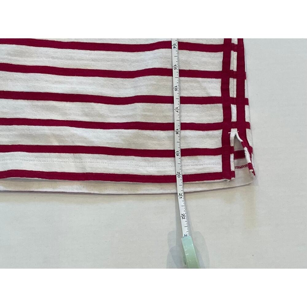 Ann Taylor LOFT Red Stripe Long Sleeve T-Shirt, Ribbon Detail, Minimalist, XS - Picture 12 of 13